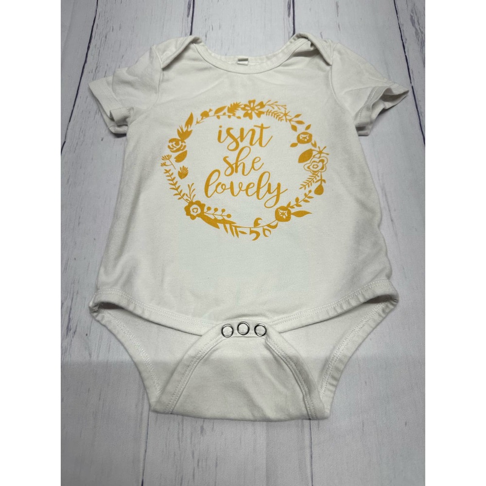 White Short Sleeve One Piece 0-3 Months